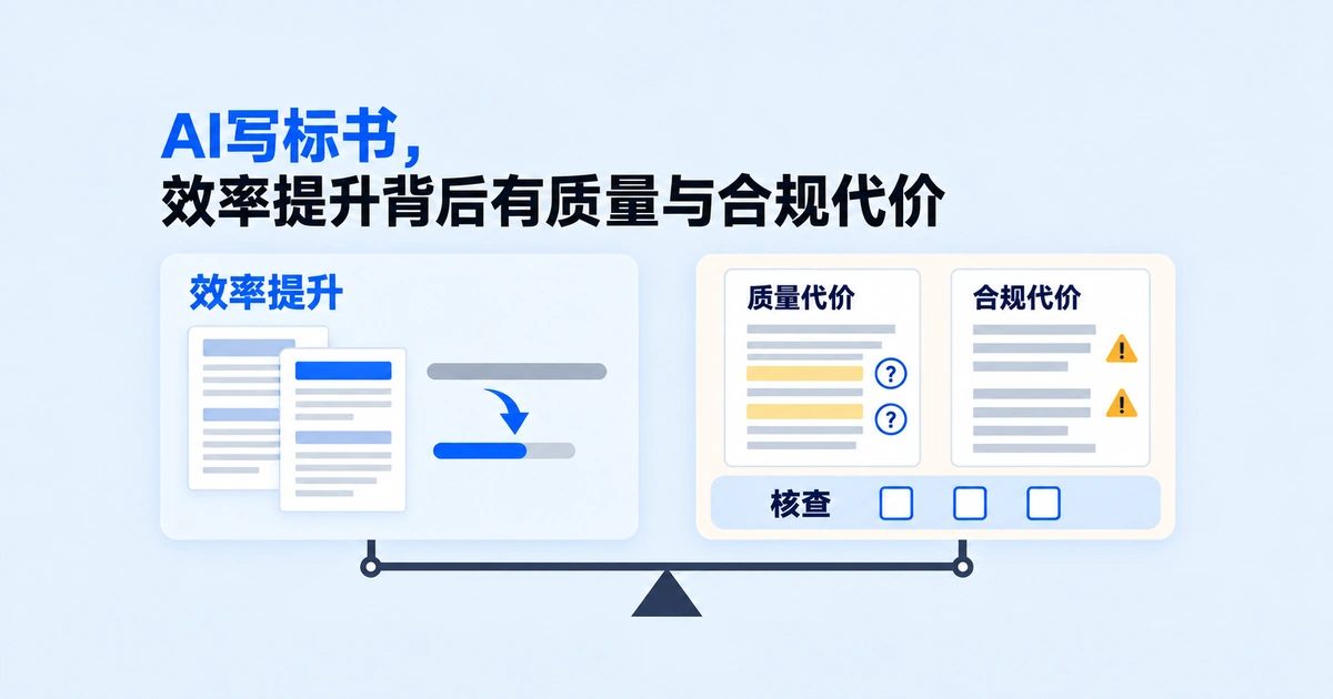 AI写标书的效率提升和质量、合规代价需要同时权衡