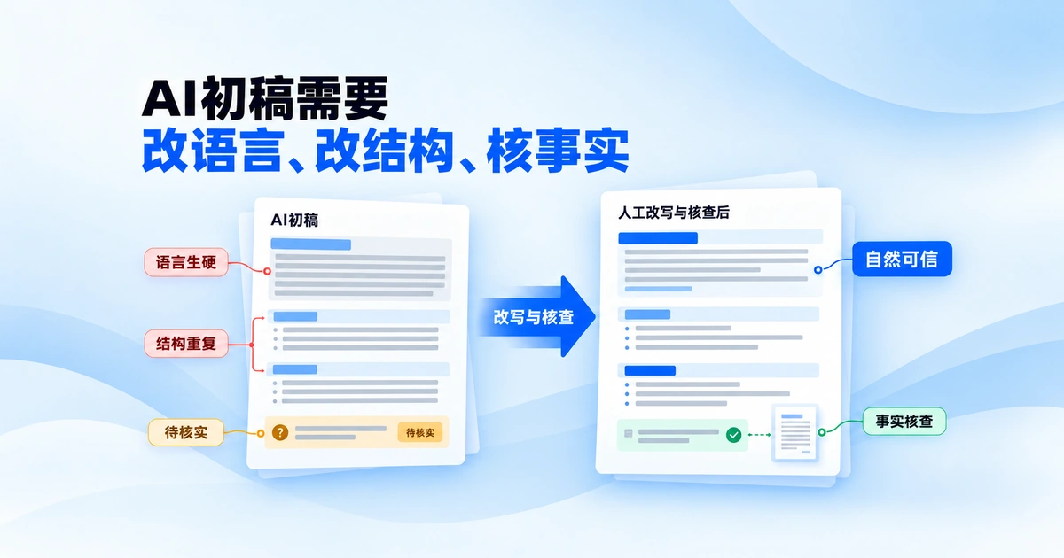 AI写的标书总有"AI味"，语言、结构和事实要怎么改？