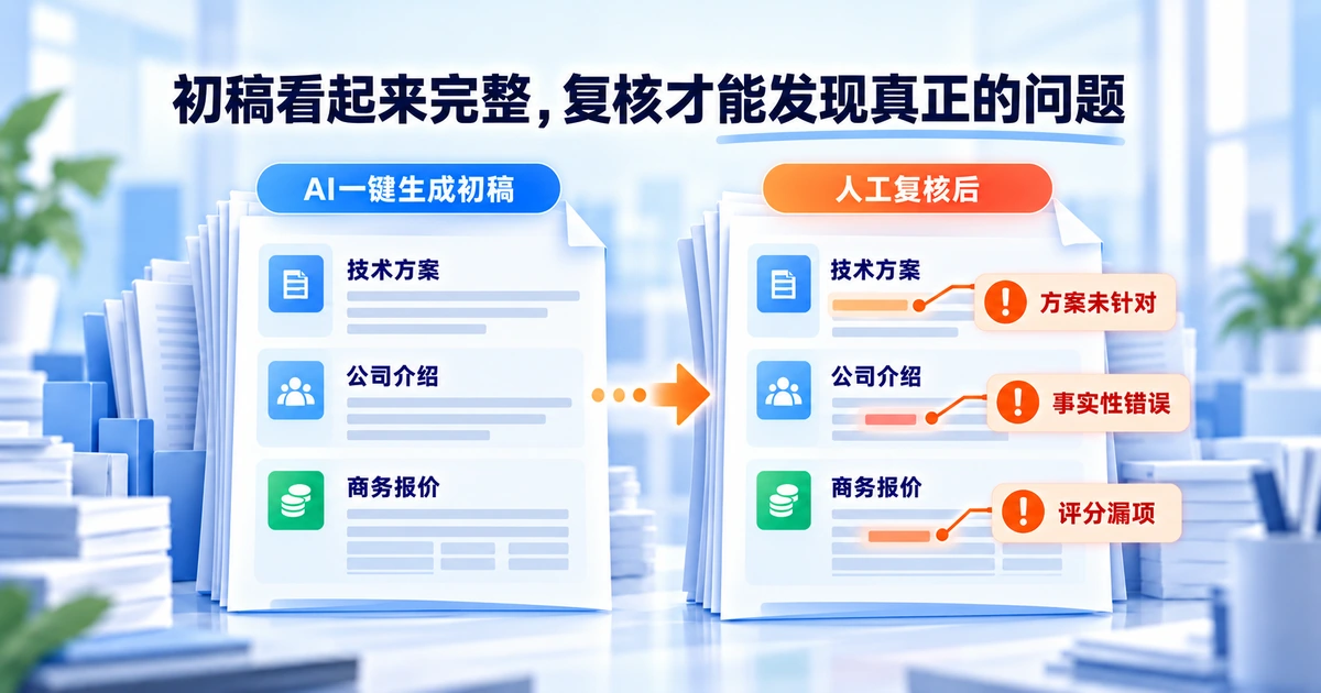 AI一键生成标书是不是真的一键？需要准备什么、复核什么